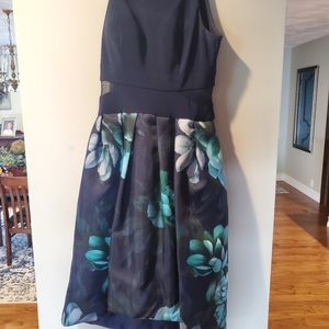 Xscape sleeveless high low dress